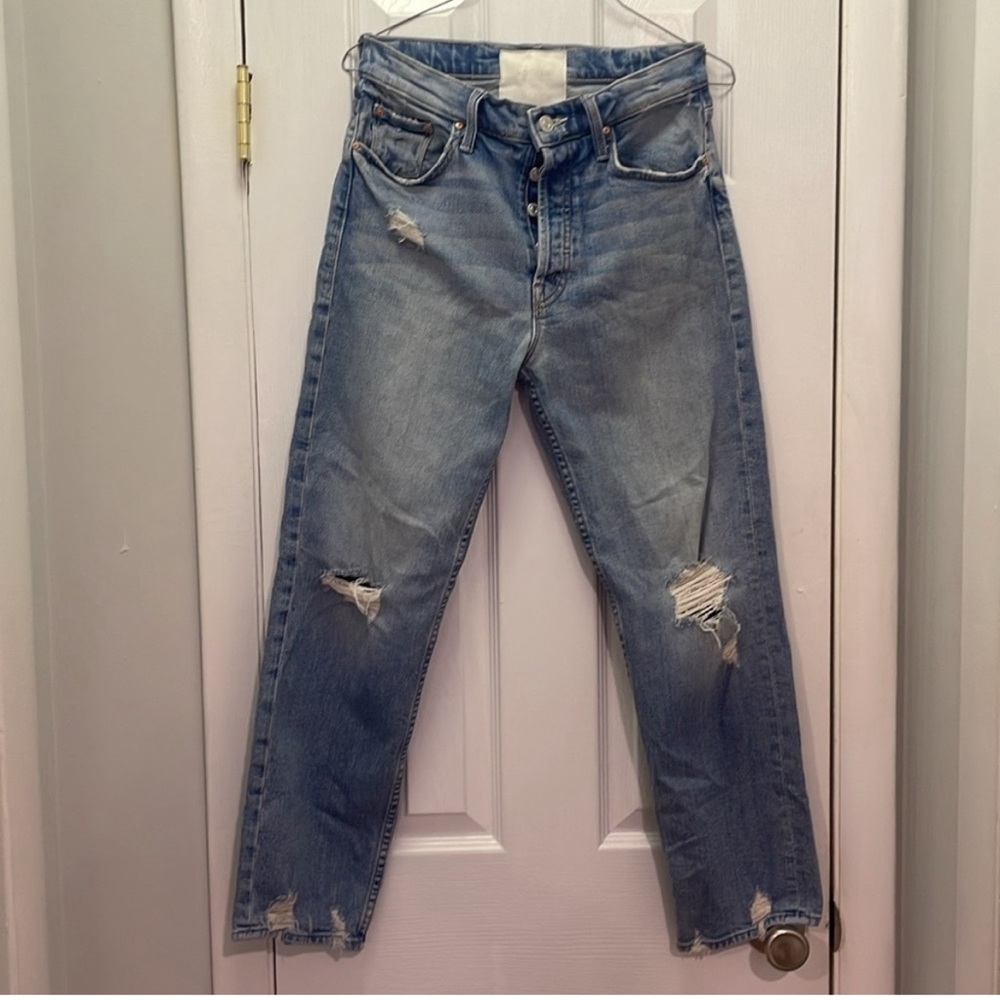 Mother Blue Denim Jeans - Picture 3 of 7